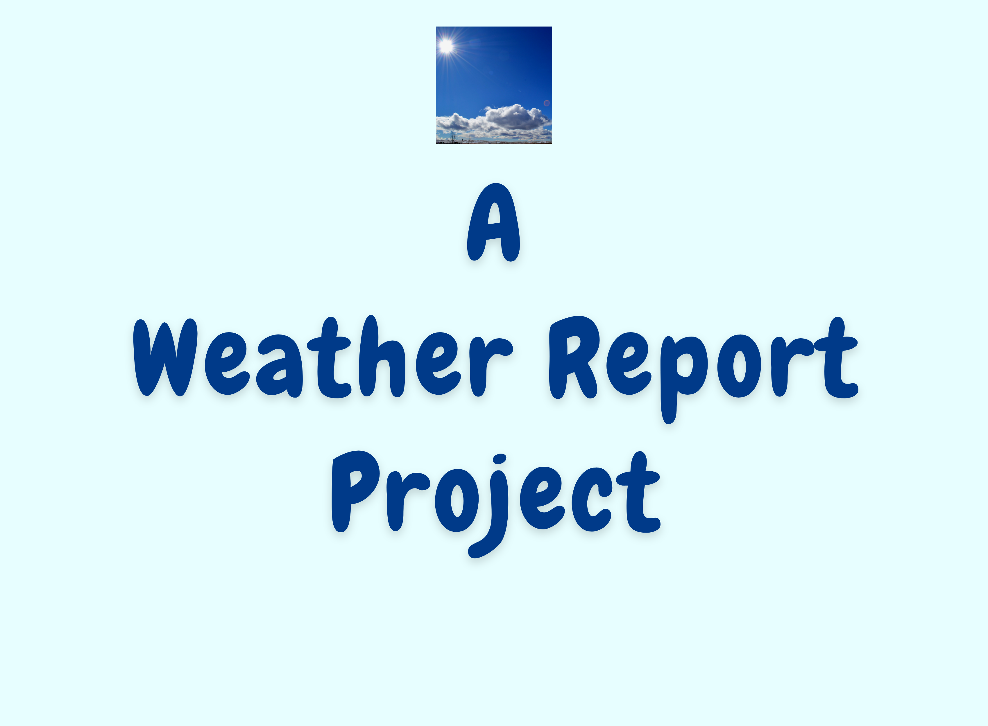 Weather Report Project